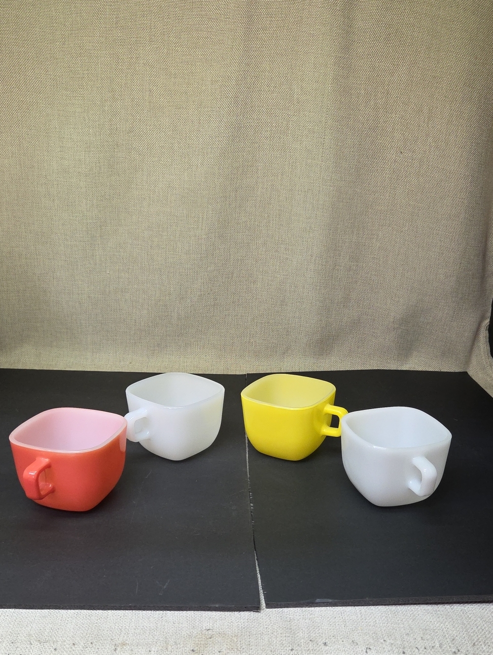 Glass‎ Bake Square Mugs Qty 4.  A Promotional For Lipton Soup. 1950s & 60s (#1)